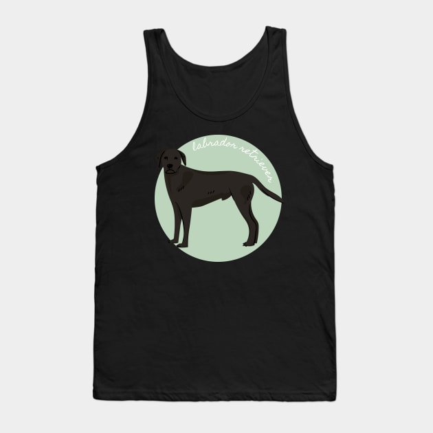 Labrador Retriever Lab Dog Breed Cursive Graphic Tank Top by PoliticalBabes